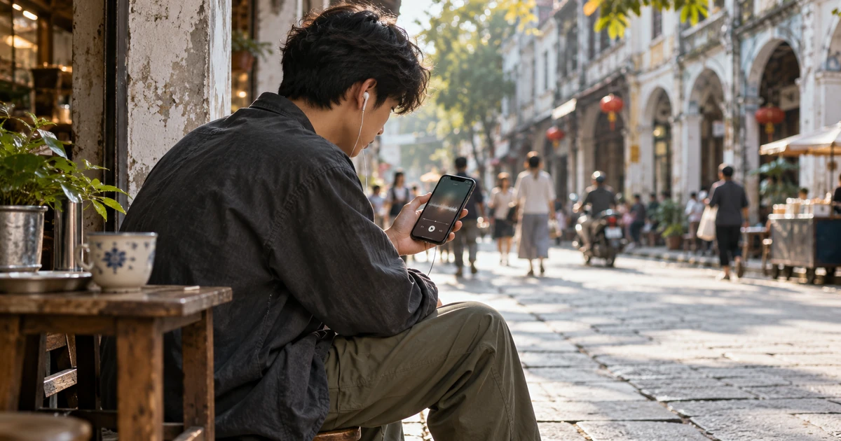 用手机试听不同方言的 AI 配音