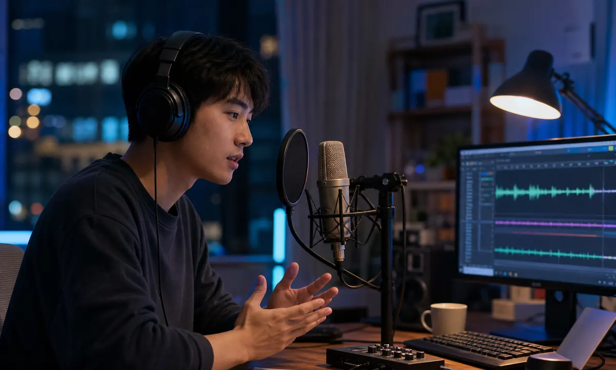 创作者使用 AnyVoice 方言配音功能为本地生活短视频生成四川话口播
